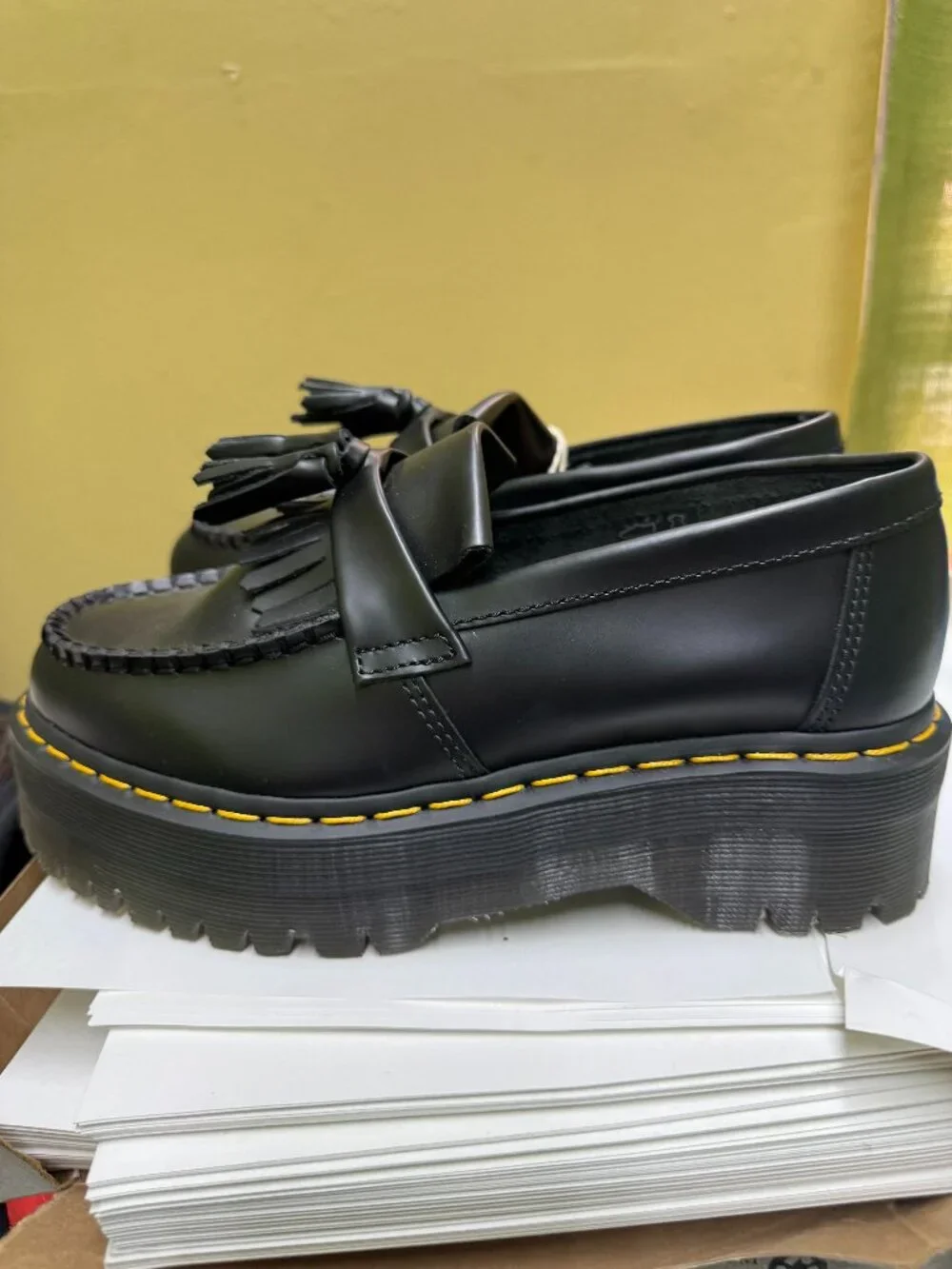 Adrian Leather Platform Tassel Loafers